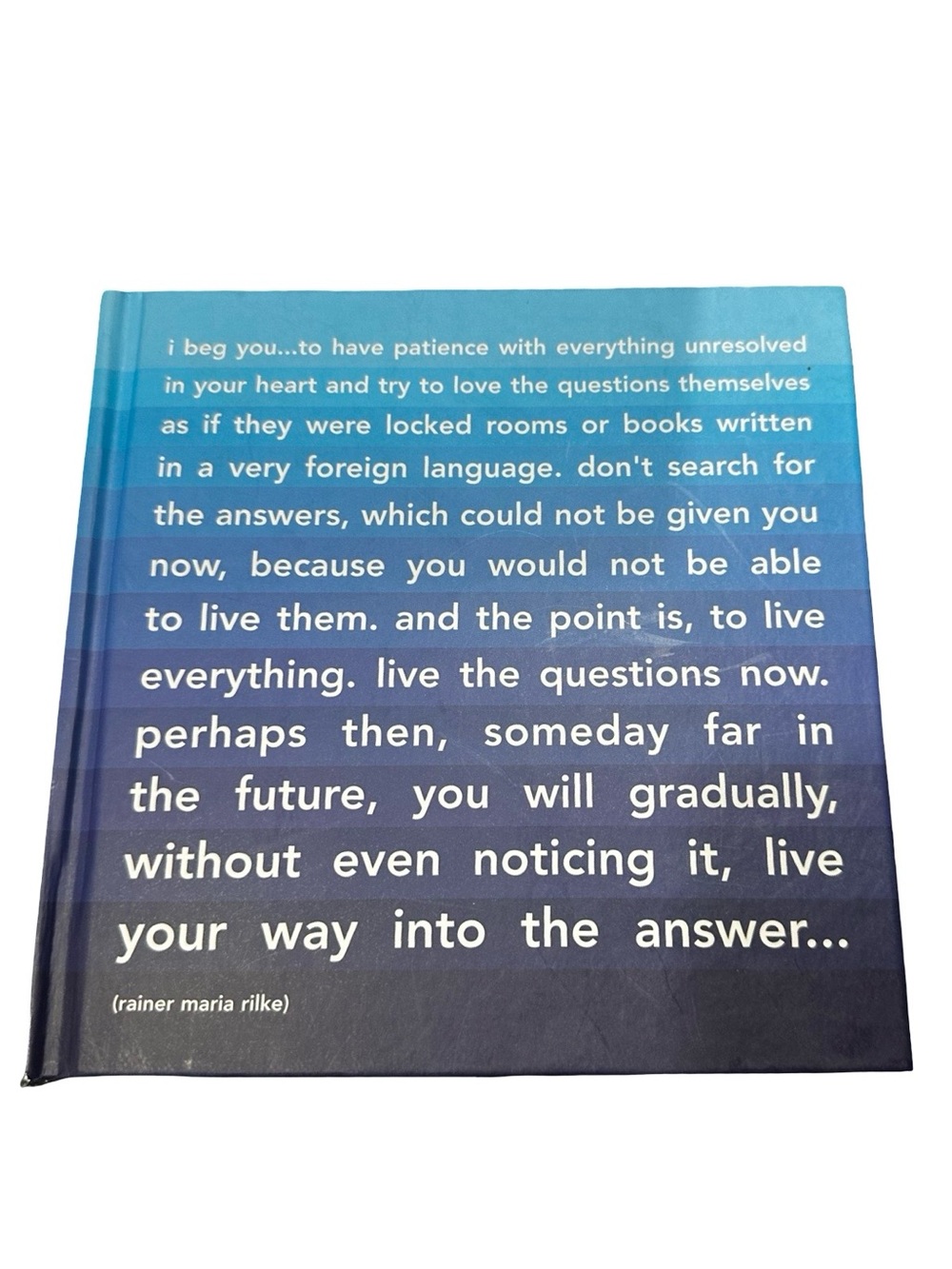 Inspirational Quote Hardcover Book - Blue Ombre BT7